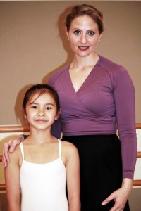 AMS with her teacher, Miss Christy